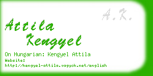 attila kengyel business card